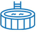 wooden above ground pool icon